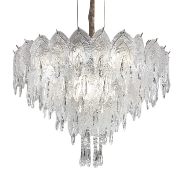 Подвесная люстра Delight Collection Crystal leaf 6489P/D800 gold/clear