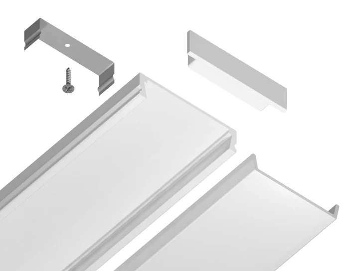 Алюминиевый профиль накладной 23.8*6 для светодиодной ленты до 20мм Ambrella light GP1800WH