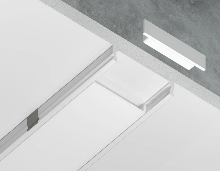 Алюминиевый профиль накладной 23.8*6 для светодиодной ленты до 20мм Ambrella light GP1800WH