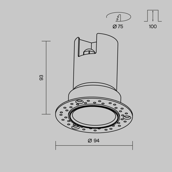 Встраиваемый уличный светильник Maytoni Grit O501DL-L10B3K