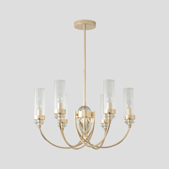 Люстра на штанге Crystal Lux SECRET SP6 GOLD