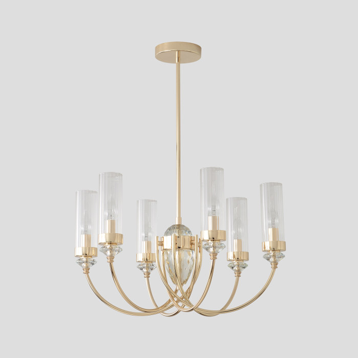 Люстра на штанге Crystal Lux SECRET SP6 GOLD