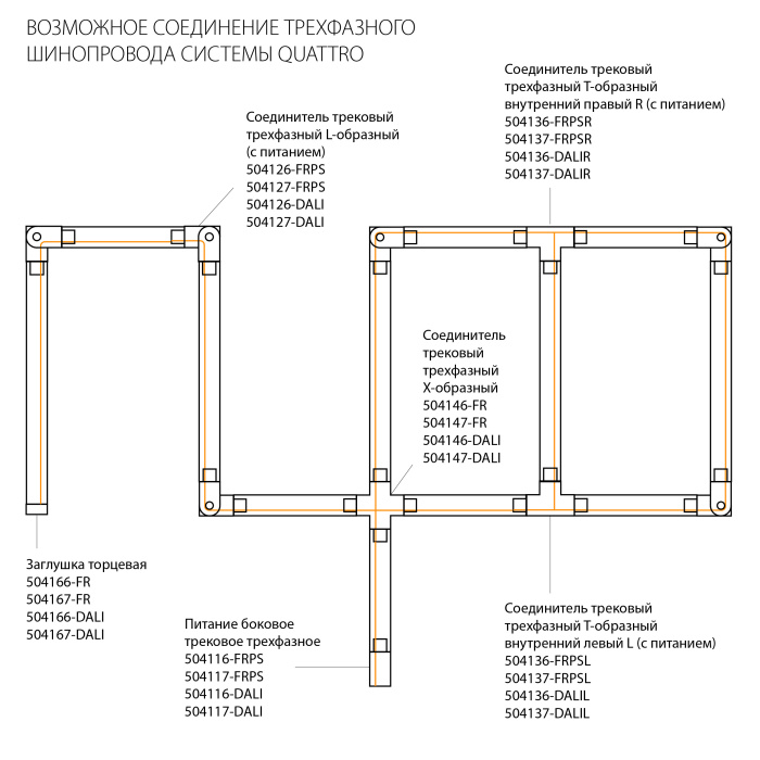 Заглушка боковая встраиваемая Lightstar Quattro 503167-R