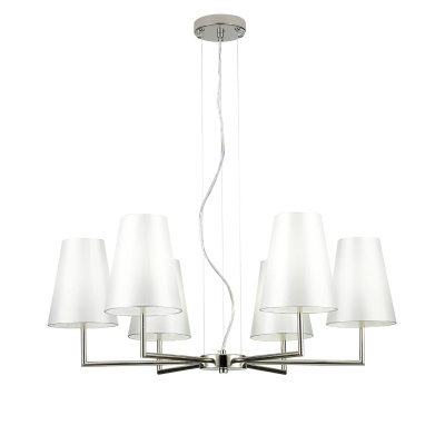 SLE105903-06 Светильник подвесной Никель/Белый E14 6*40W