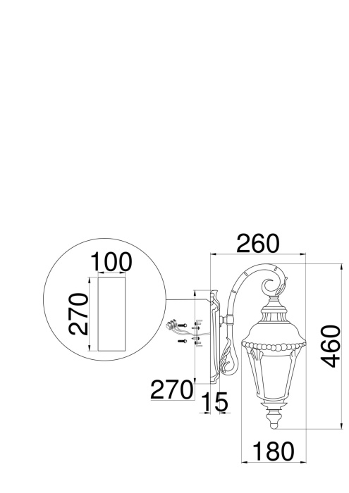 Уличный настенный светильник Maytoni Goiri O029WL-01BZ