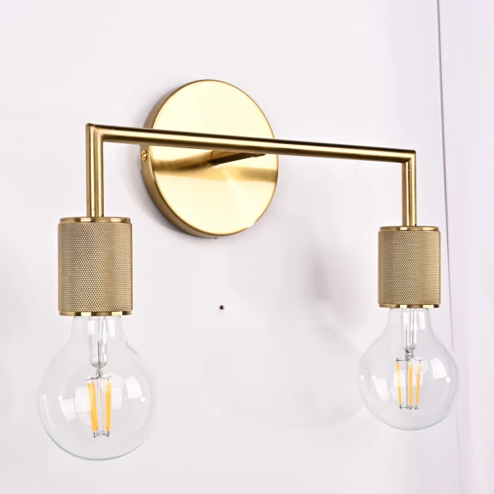 Бра RH Utilitaire Double Sconce Brass ImperiumLoft