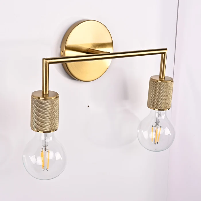Бра RH Utilitaire Double Sconce Brass ImperiumLoft