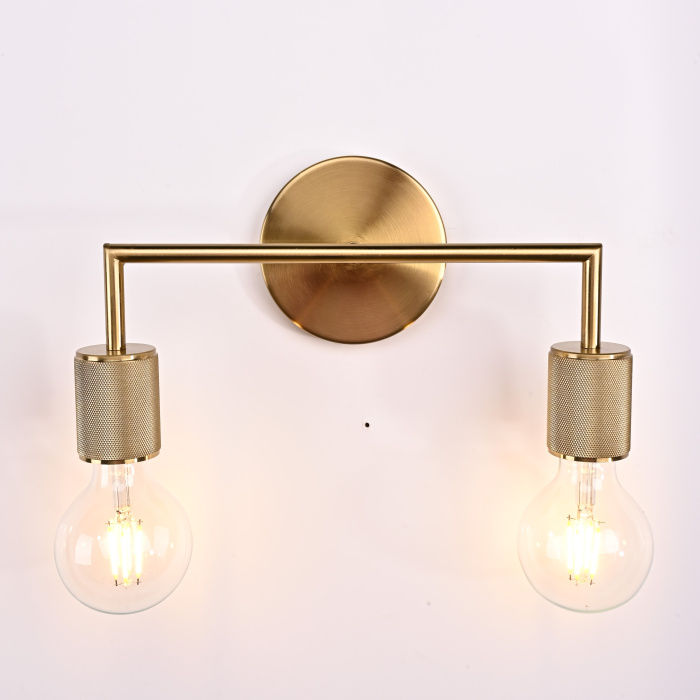 Бра RH Utilitaire Double Sconce Brass ImperiumLoft