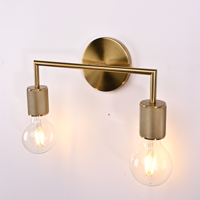 Бра RH Utilitaire Double Sconce Brass ImperiumLoft
