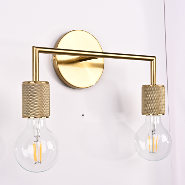 Бра RH Utilitaire Double Sconce Brass ImperiumLoft