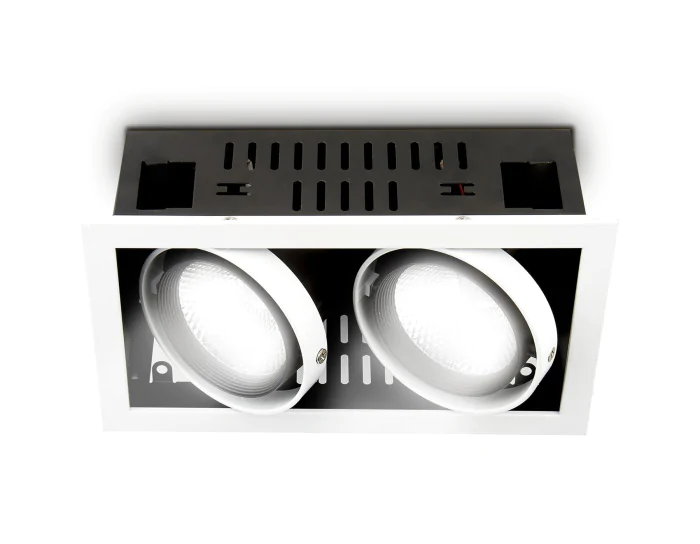 Карданный встраиваемый светодиодный светильник Ambrella light T812 BK/CH 2*12W 4200K