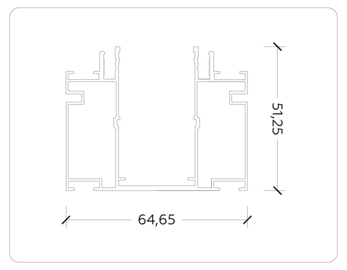 Шинопровод для натяжного потолка Magnetic 220V IP20 2000*64.5*51 TRACK SYSTEM AMBRELLA LIGHT GL1024