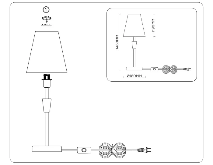 Настольная лампа HIGH LIGHT AMBRELLA LIGHT LH75057
