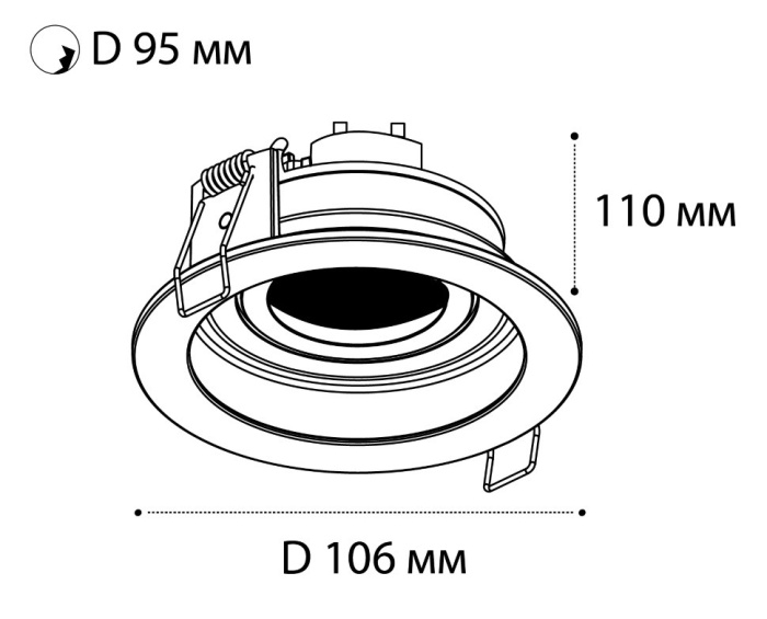 Встраиваемый светильник Italline DY-1680 white