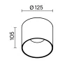 Накладной светильник Maytoni Alfa LED C064CL-01-25W4K-D-RD-B