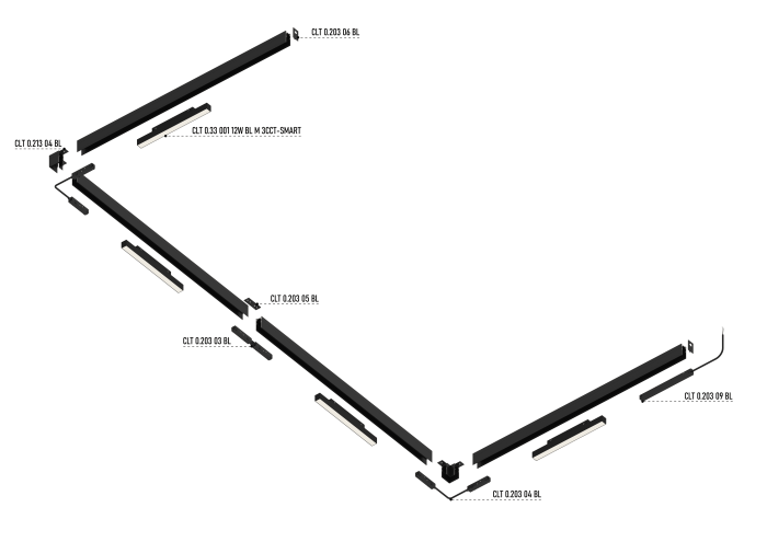 Шинопровод магнитный накладной Crystal Lux CLT 0.113 01 L3000 WH