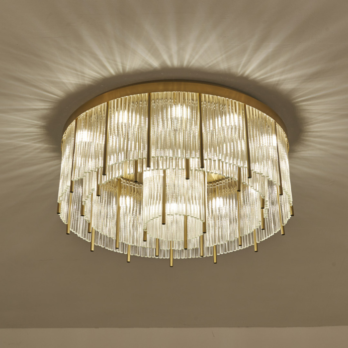 Потолочный светильник Cloyd CARTEL-A FM7 / Ø37 см - латунь (арт.10634)