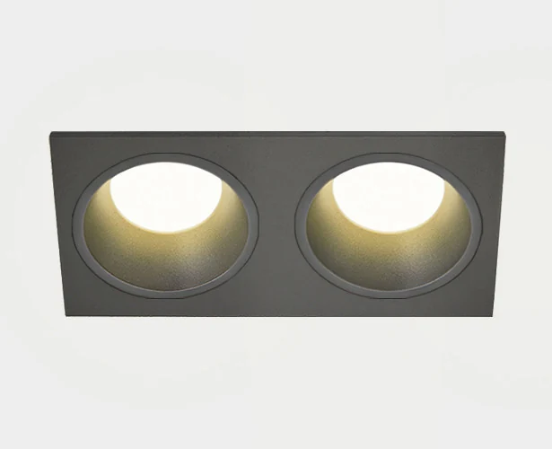 Светильник встраиваемый с рамкой ITALLINE IT08-8013 black 3000K 2 шт + IT08-8015 black