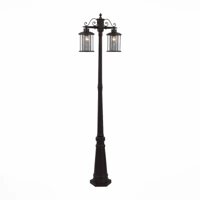 Светильник уличный наземный ST-Luce SL080.425.02 Темный кофе/Прозрачный, Темный кофе E27 2*100W