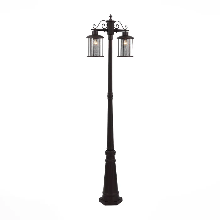Светильник уличный наземный ST-Luce SL080.425.02 Темный кофе/Прозрачный, Темный кофе E27 2*100W