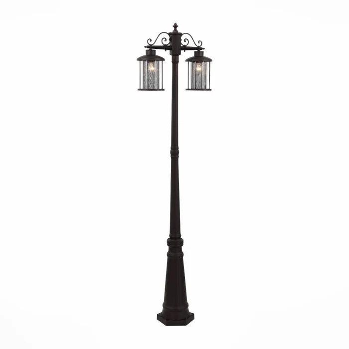 Светильник уличный наземный ST-Luce SL080.425.02 Темный кофе/Прозрачный, Темный кофе E27 2*100W