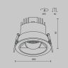 Встраиваемый светильник Maytoni Parete DL100-12W2.7-3-4K-RD-W