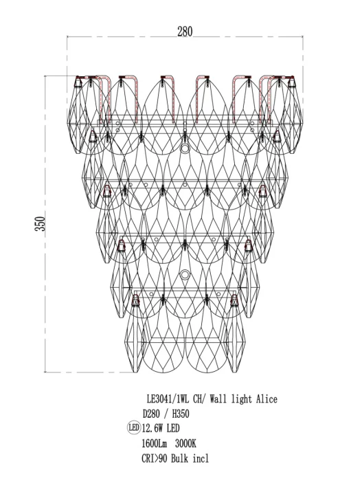 Настенный светильник Leon Belle LE3041/1W CH