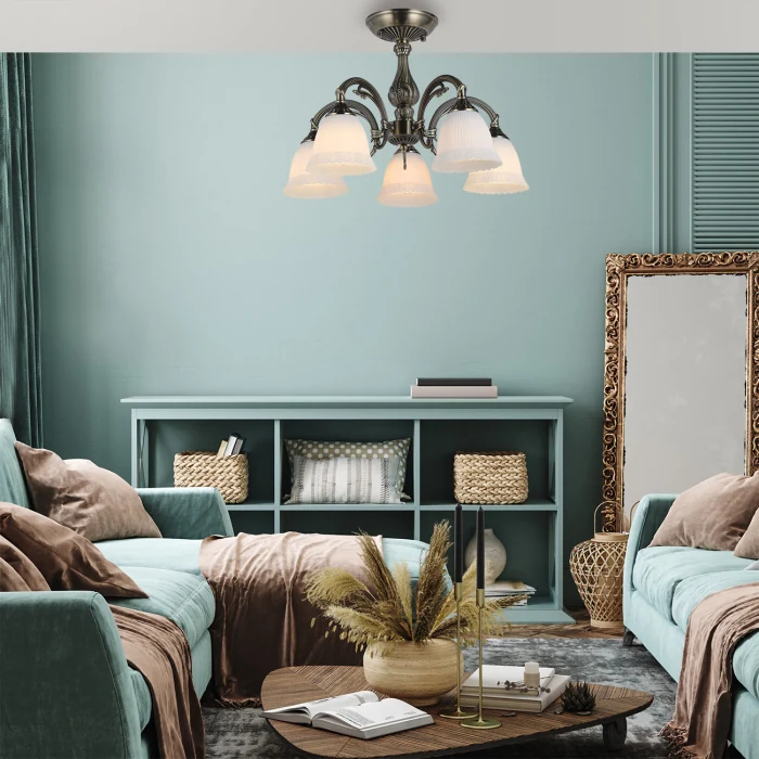 Потолочная люстра на штанге VERSAILLES ESCADA 1114/5PL Bronze