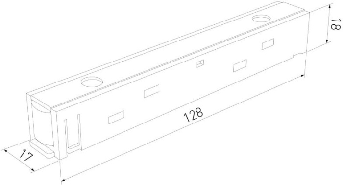 Прямой коннектор Elektrostandard Slim magnetic 4690389220401