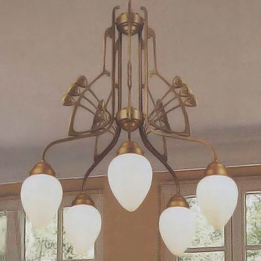 Люстра на штанге Berliner Messinglampen D88-123opB