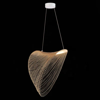 Светильник подвесной ST-Luce Белый/Древесный LED 1*24W 4000K SL6900.503.24