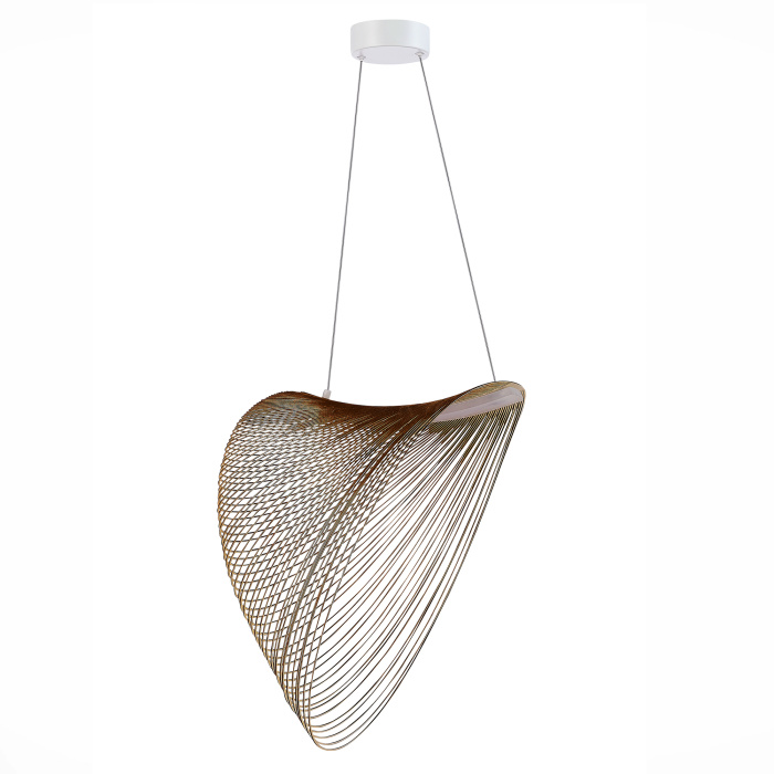 Светильник подвесной ST-Luce Белый/Древесный LED 1*24W 4000K SL6900.503.24