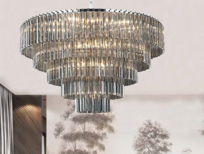 Люстра 8708+17/C fume Newport