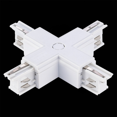 Х-образный токоподвод для трехфазного шинопровода ST-Luce Белый ST030.509.17