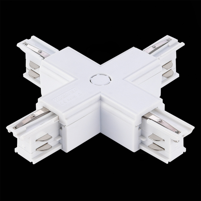 Х-образный токоподвод для трехфазного шинопровода ST-Luce Белый ST030.509.17