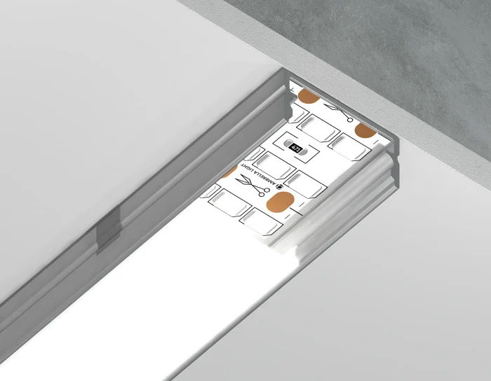 Алюминиевый профиль накладной 20.5*10 для светодиодной ленты до 18,5мм Ambrella light GP2001AL