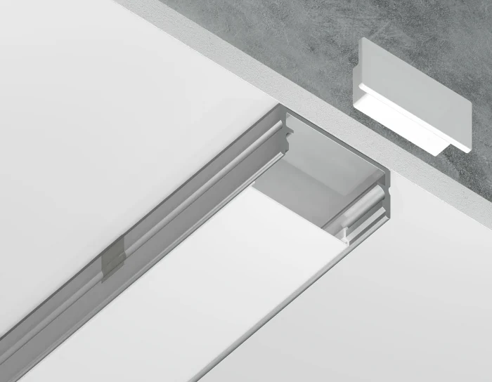 Алюминиевый профиль накладной 20.5*10 для светодиодной ленты до 18,5мм Ambrella light GP2001AL