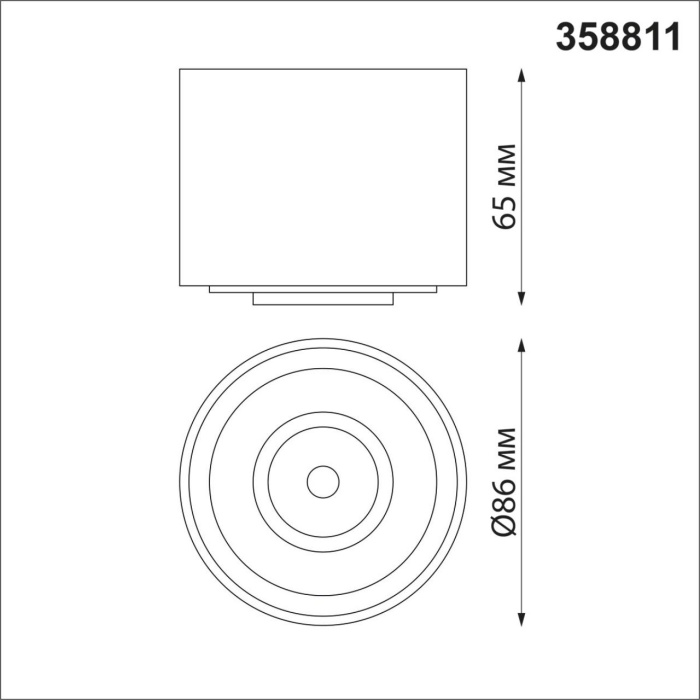 Накладной светильник светодиодный Novotech Gesso 358811
