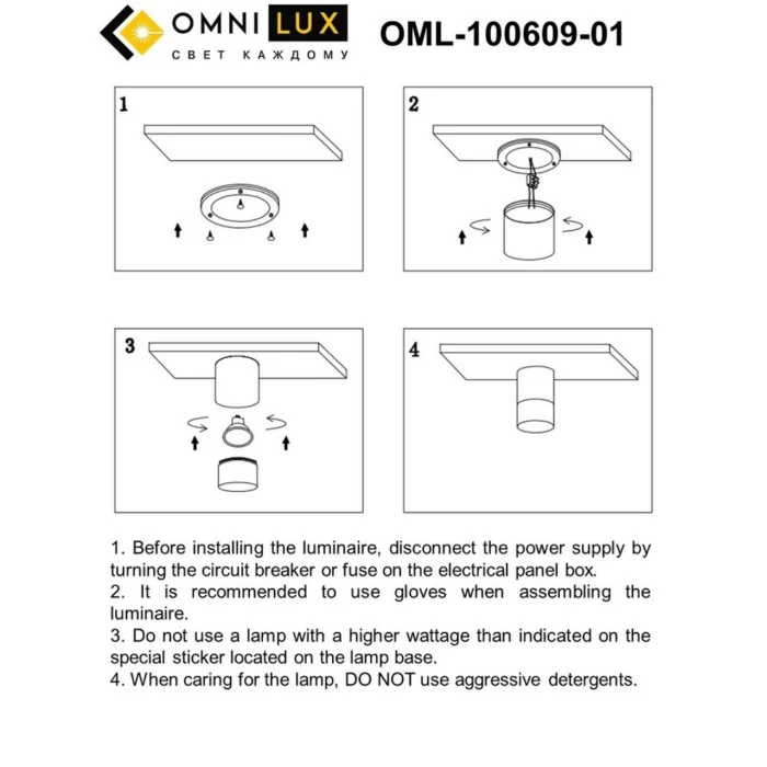 Светильник накладной Omnilux Lucido OML-100609-01