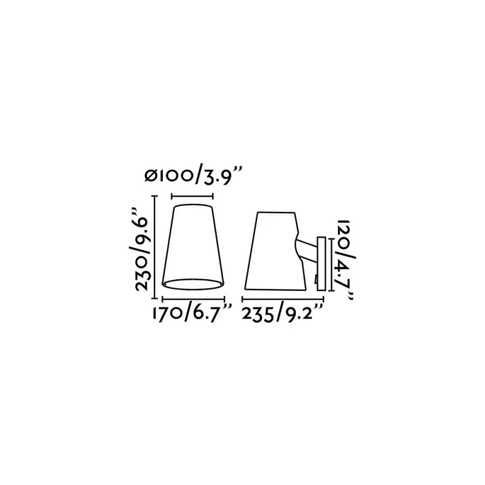 Настенный светильник LUPE Chrome wall lamp