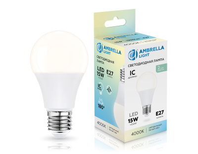 Лампа светодиодная Лон A60 15W 4000K AMBRELLA light 601504