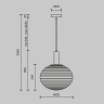 Подвесной светильник Maytoni Reels MOD268PL-01G