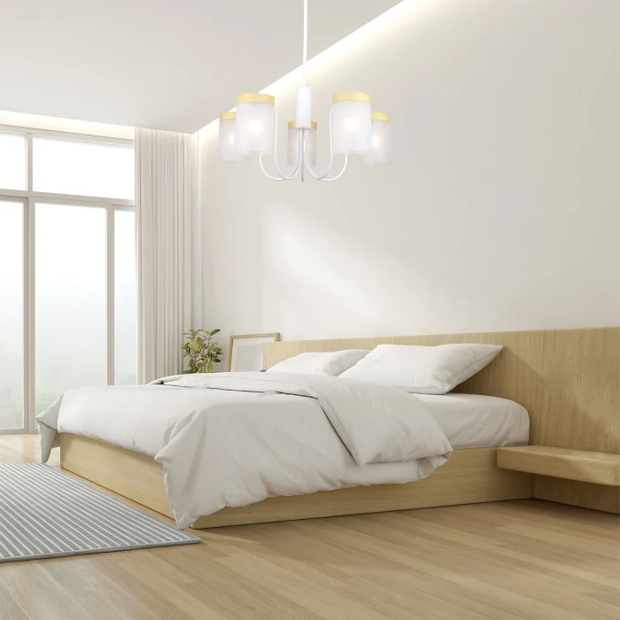 Люстра на штанге Escada Harmony 1172/5P White