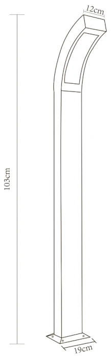 Уличный светодиодный светильник Arte Lamp Accenno A8101PA-1GY