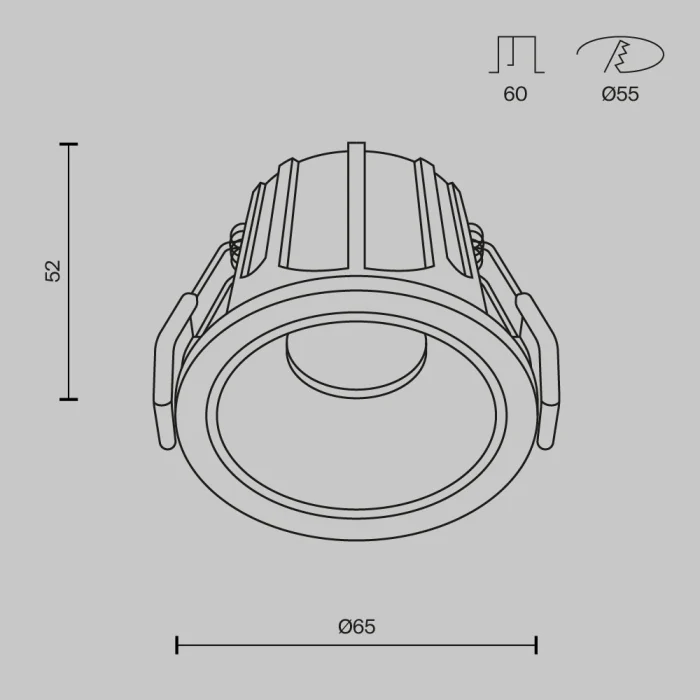 Встраиваемый светильник Maytoni Technical Alfa LED DL043-01-10W4K-RD-WB