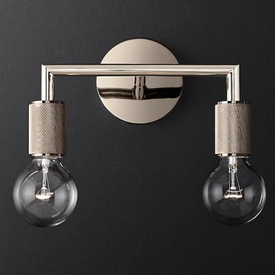 Бра RH Utilitaire Double Sconce Silver ImperiumLoft
