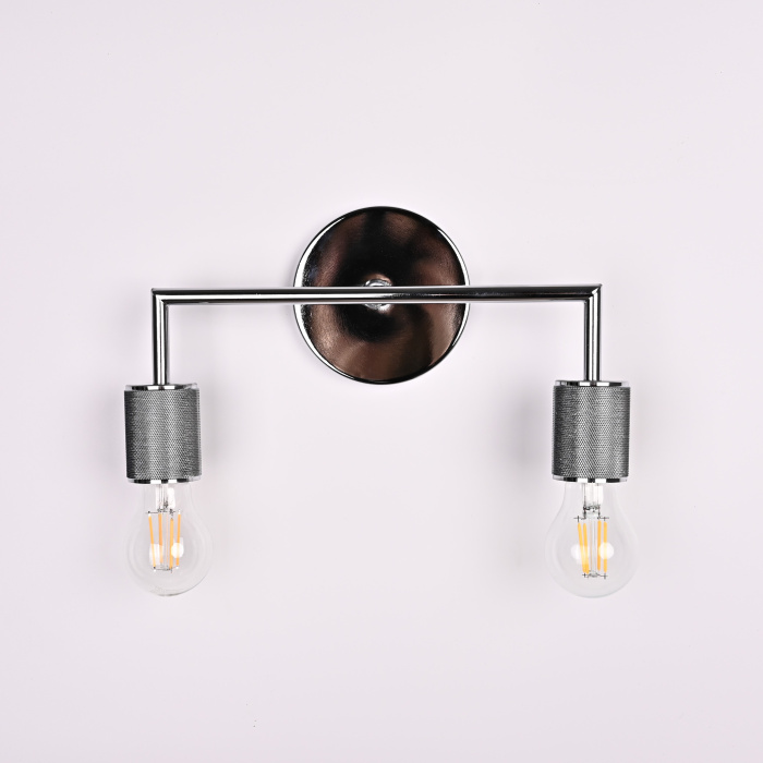 Бра RH Utilitaire Double Sconce Silver ImperiumLoft