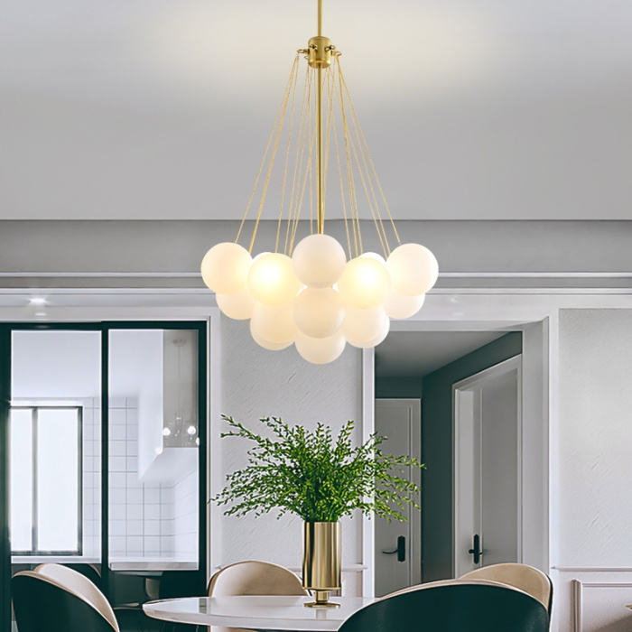 Люстра подвесная AGDA 20 золото ImperiumLoft