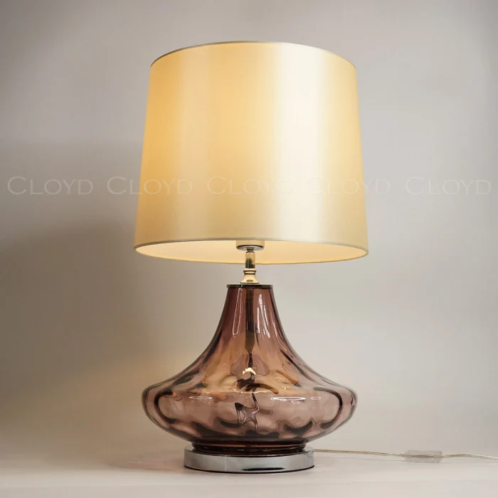 Настольная лампа Cloyd LEBEN T1 / выс. 61 см - хром - фиолетов.стекло (арт.30125)
