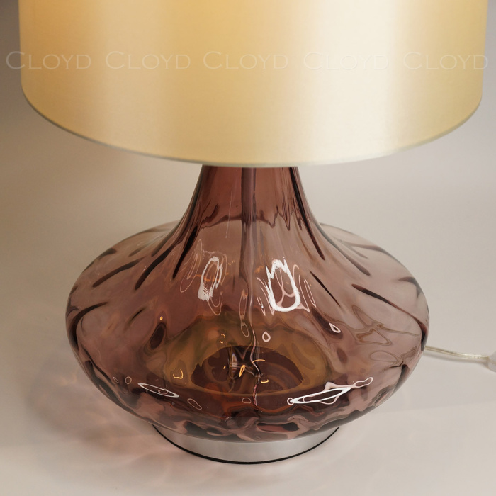 Настольная лампа Cloyd LEBEN T1 / выс. 61 см - хром - фиолетов.стекло (арт.30125)